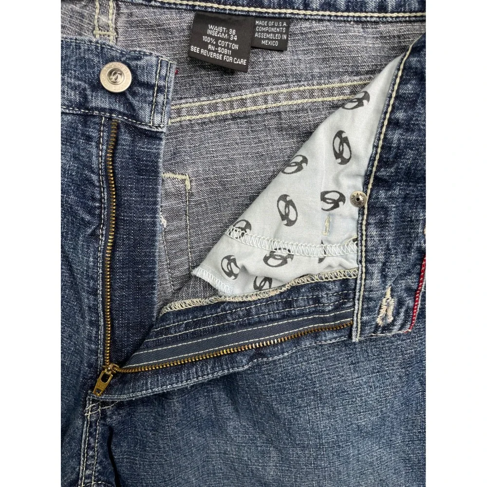 Anchor Blue Baggy Jeans‎ Mens 36x34 Blue Vintage 90s Relaxed Fit Denim